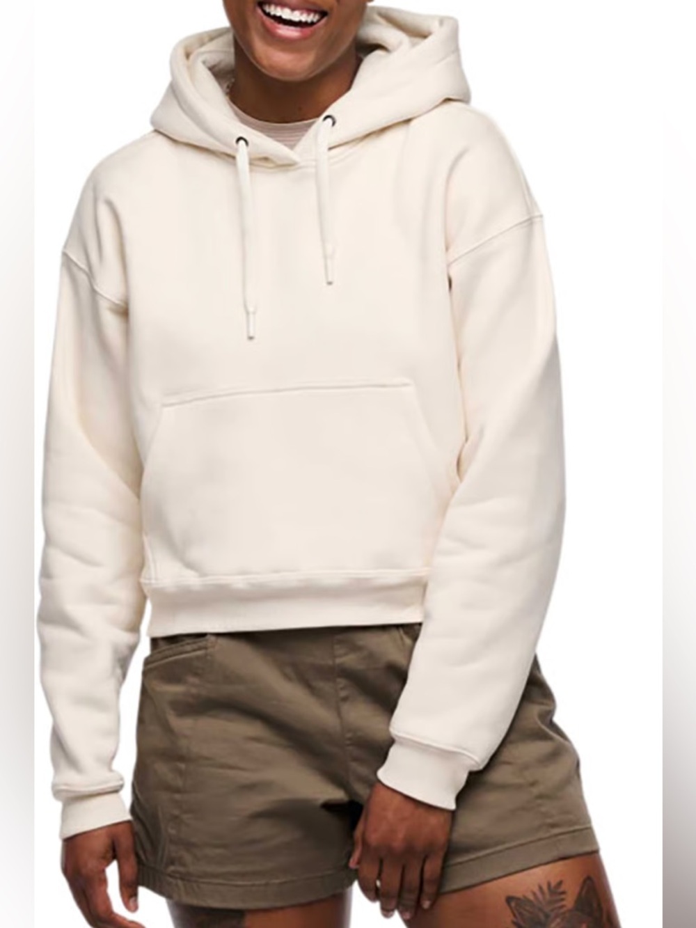 Women’s Black Diamond Crop Pullover Hoody
